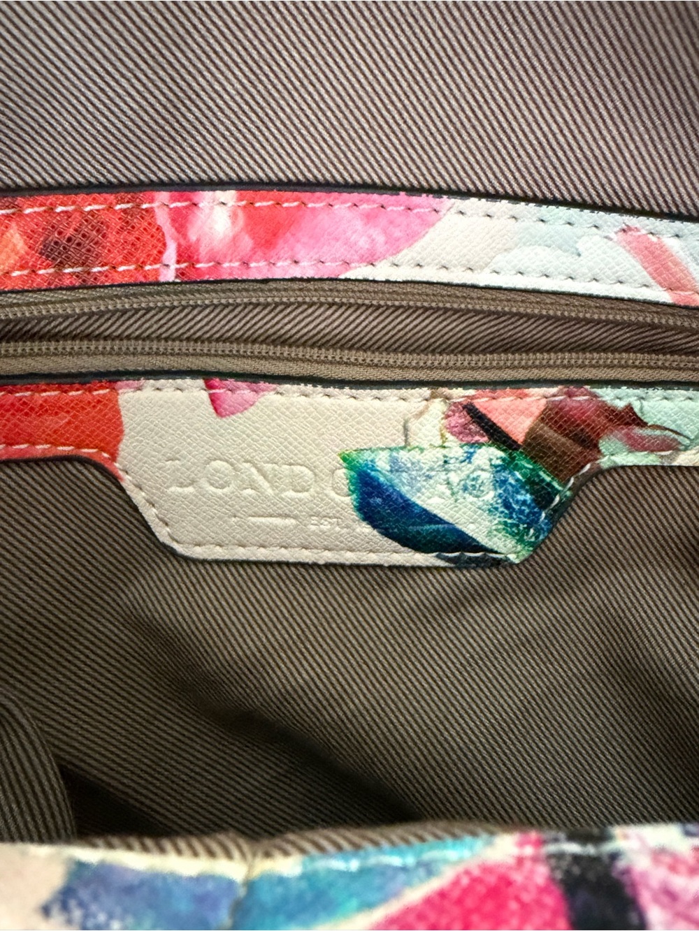 London Fog Floral Mini Backpack Purse Satchel Multicolor - Picture 8 of 8